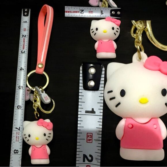Hello Kitty Pink Bow Keychain with Charms & Wrist Strap – Super Cute! - Picture 15 of 17